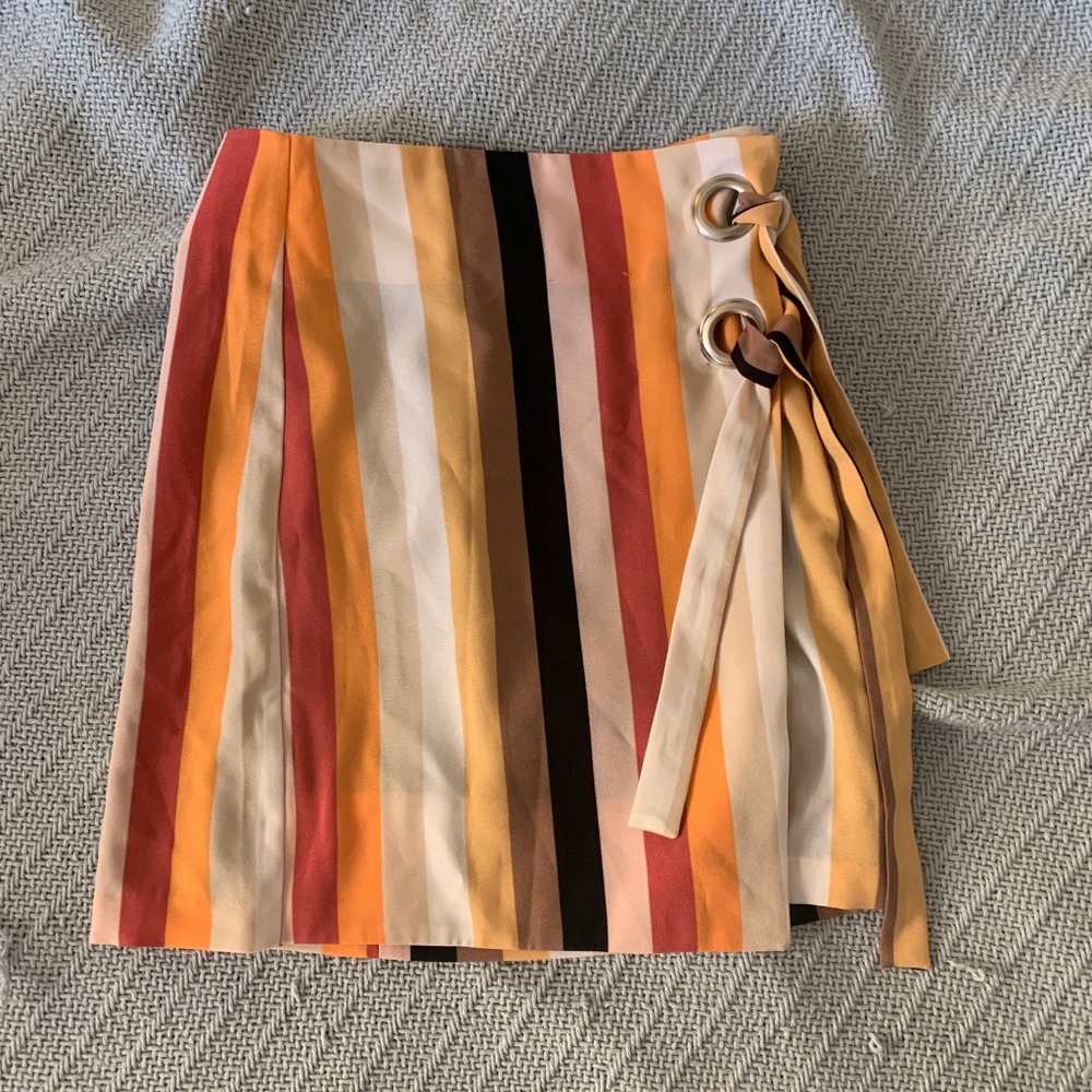 UO Stripped Tie Skirt